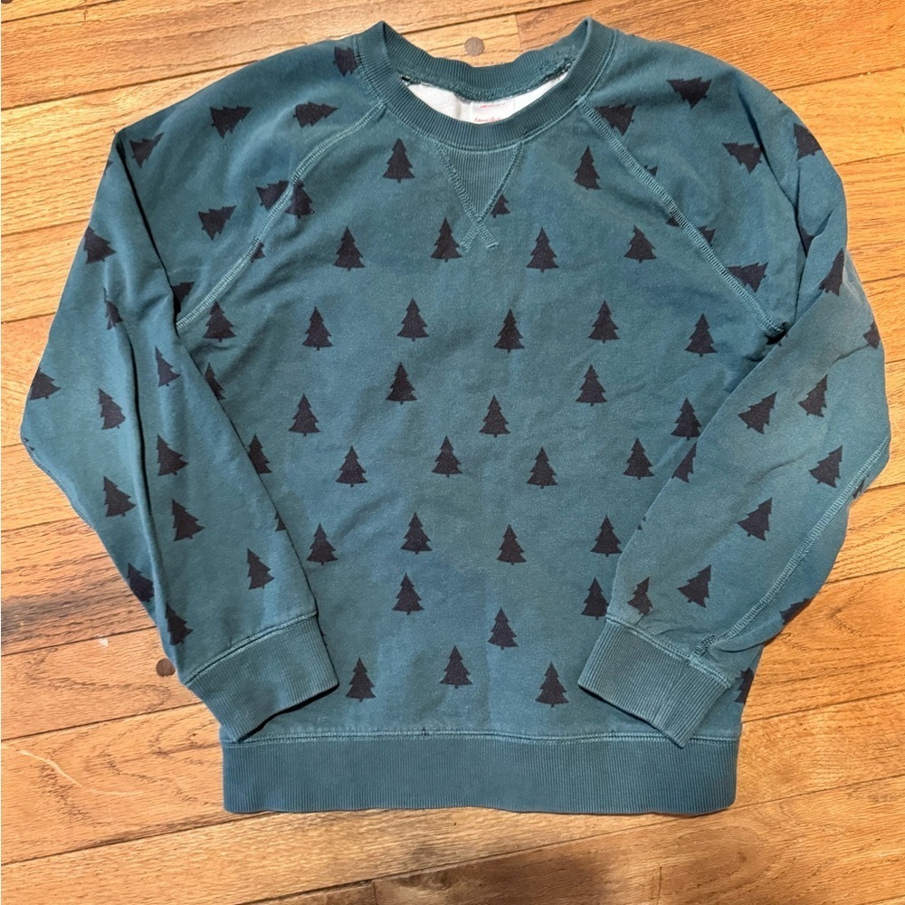 Hanna Andersson Tree Print Sweatshirt | Kids 140 (US 10)